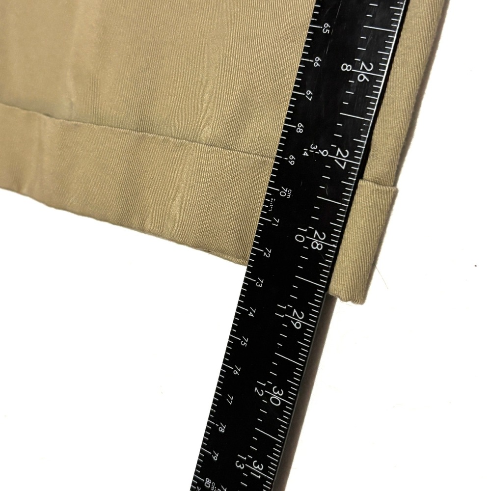 G H Bass Co Mens Khaki Pleated Relaxed Fit Dress Pants‎ Size 34x30 - Picture 7 of 7